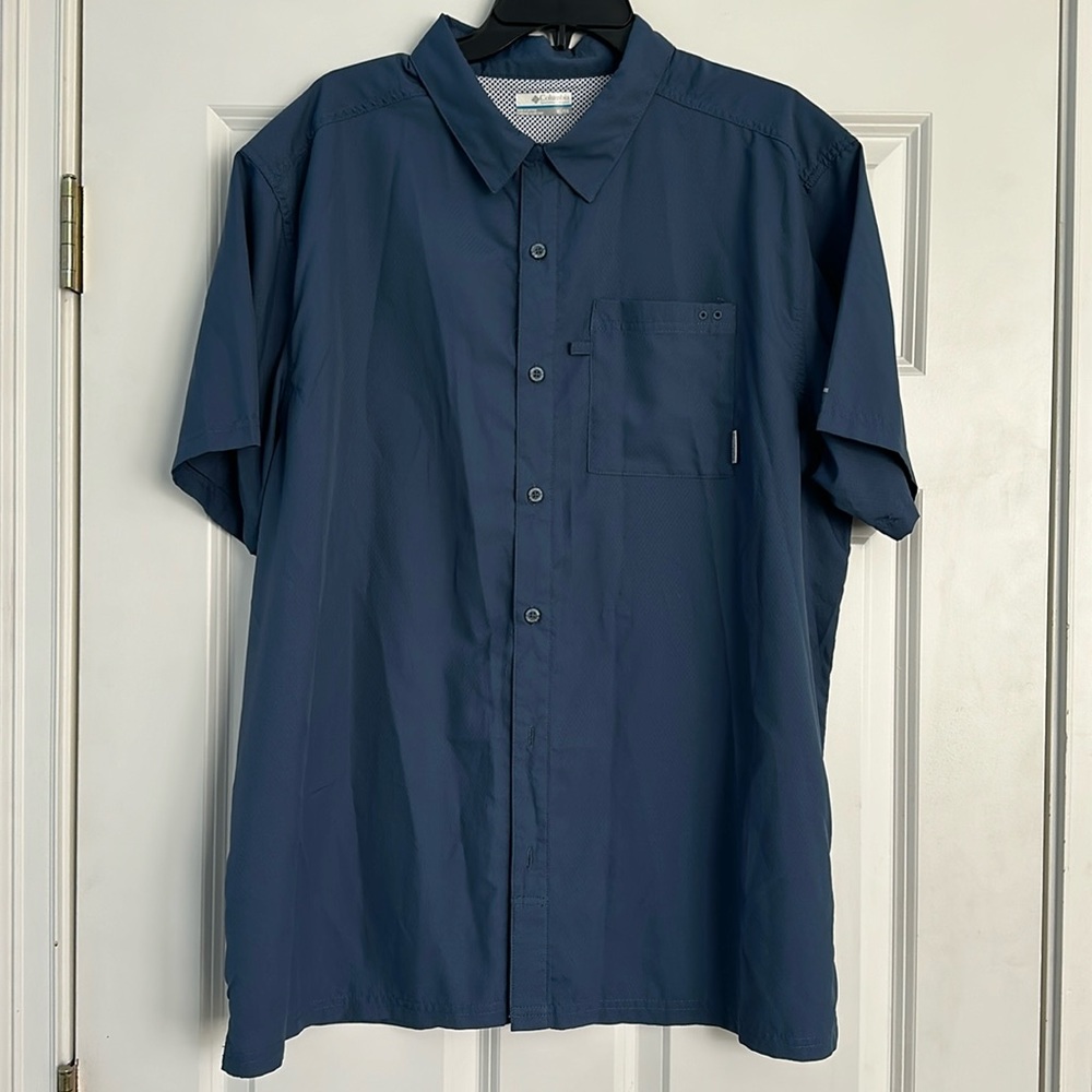 Columbia men’s PFG Omni Shade polo blue XL